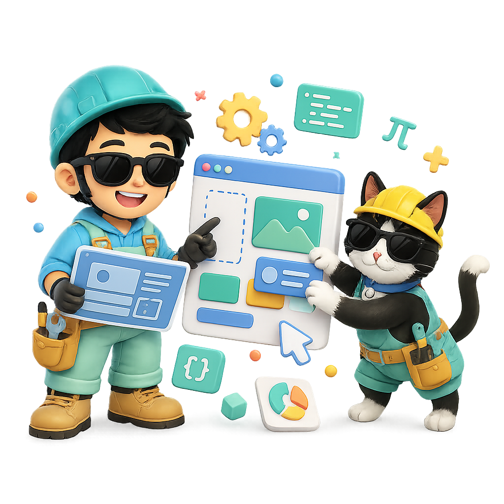 Yiyo y Gupi construyendo el sitio web de Promedio Siete